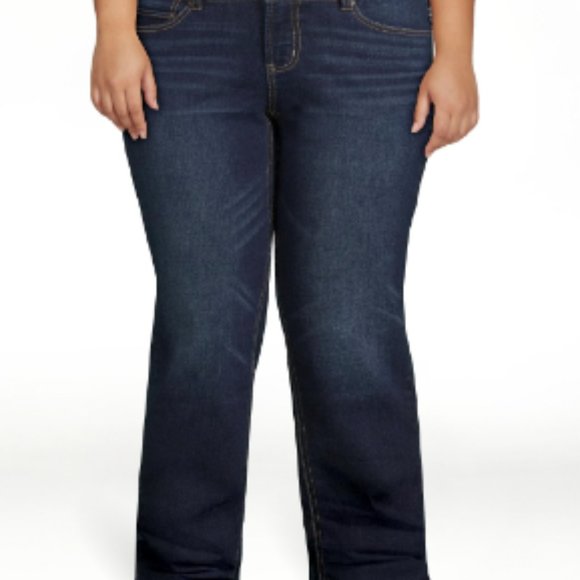 Mid-Rise Straight Jeans Size Petite 18 (NWOT) - Picture 1 of 7